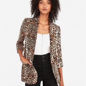NWOT Express Leopard Print Blazer 3/4 sleeve